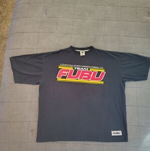 FUBU Men's Navy Blue Graphic T-Shirt